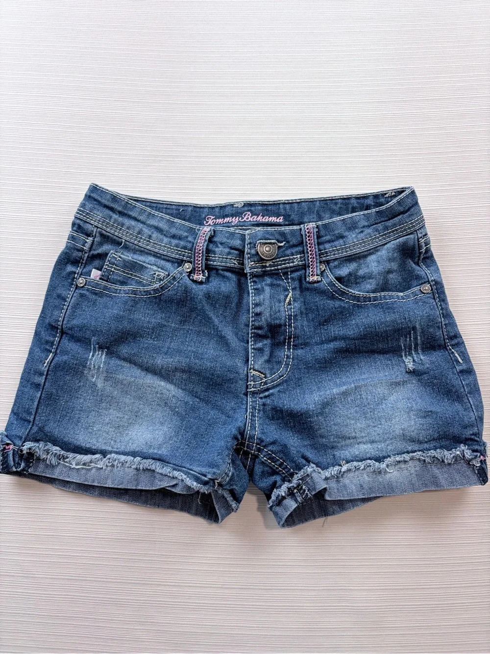 Tommy Bahama Denim Cutoff Shorts in Dark Blue Wash